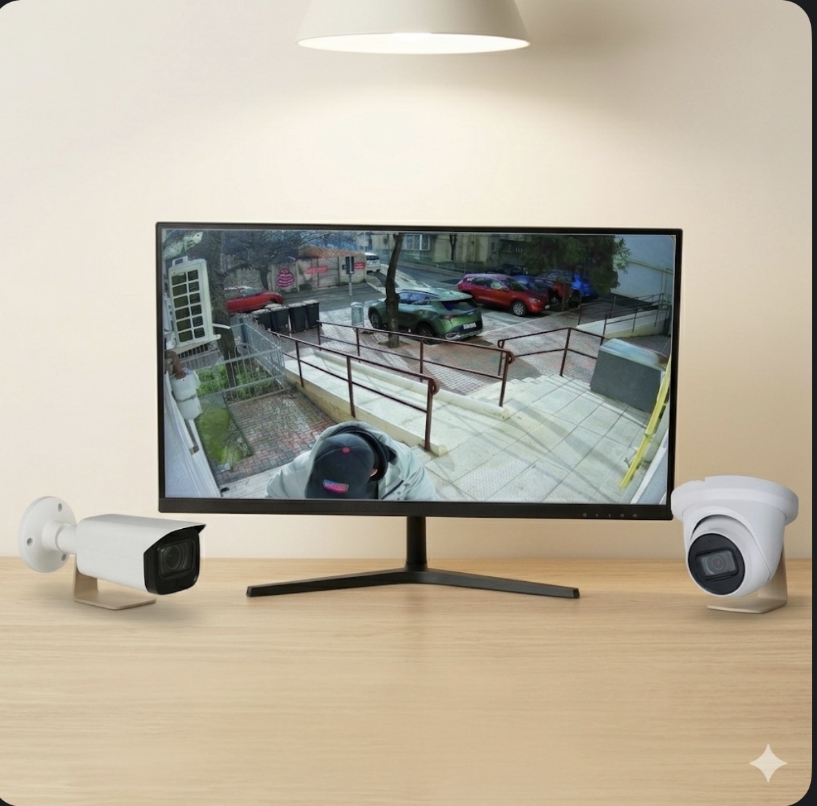 Monitor supraveghere video bloc