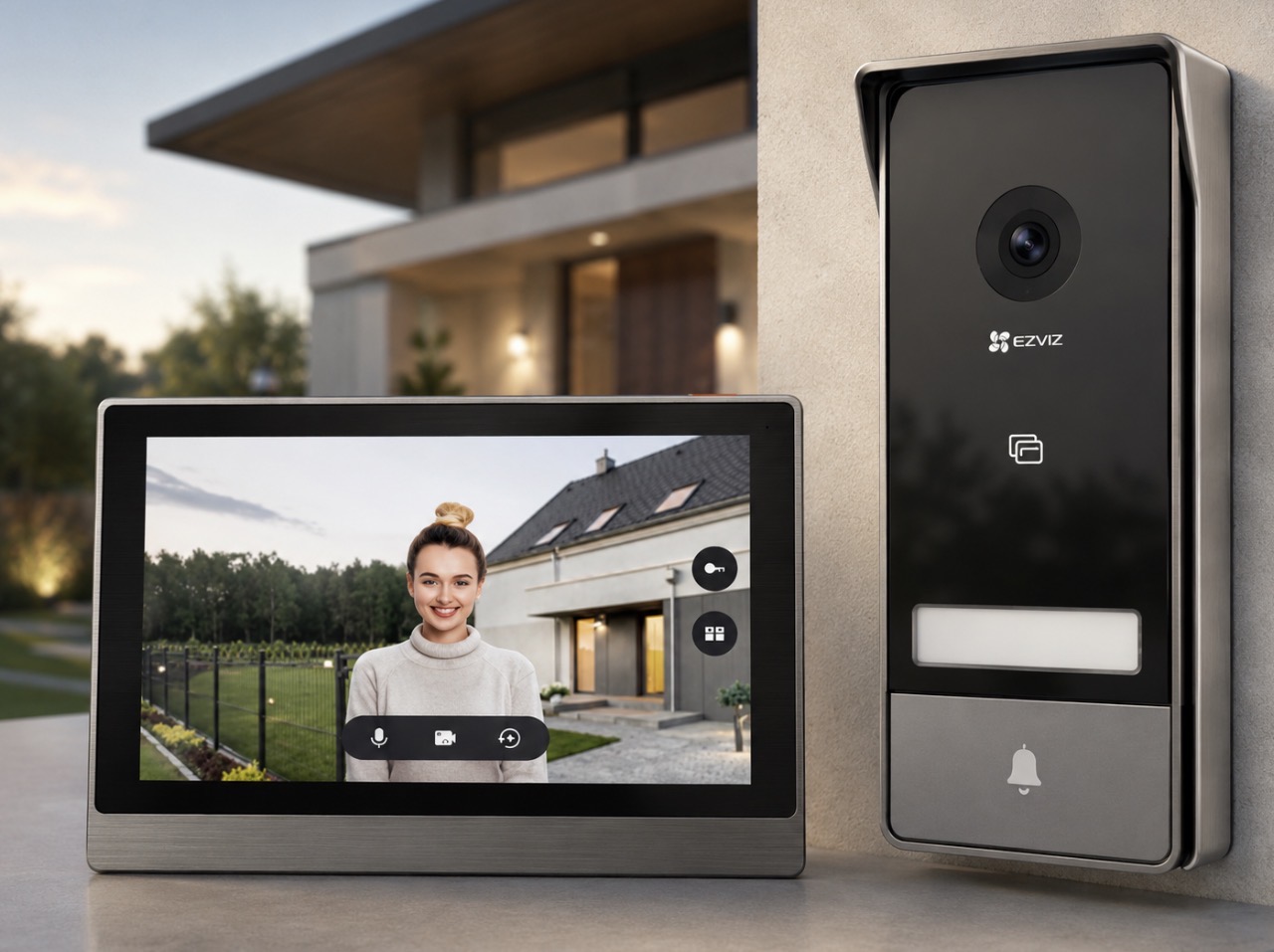 Videointerfon IP EZVIZ cu monitor interior